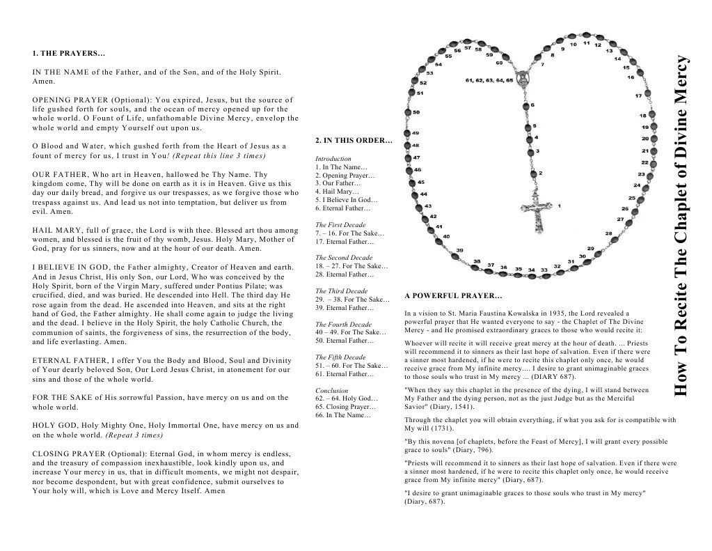 The Divine Mercy Chaplet | Abrahamic Religions | Religious Belief And ...