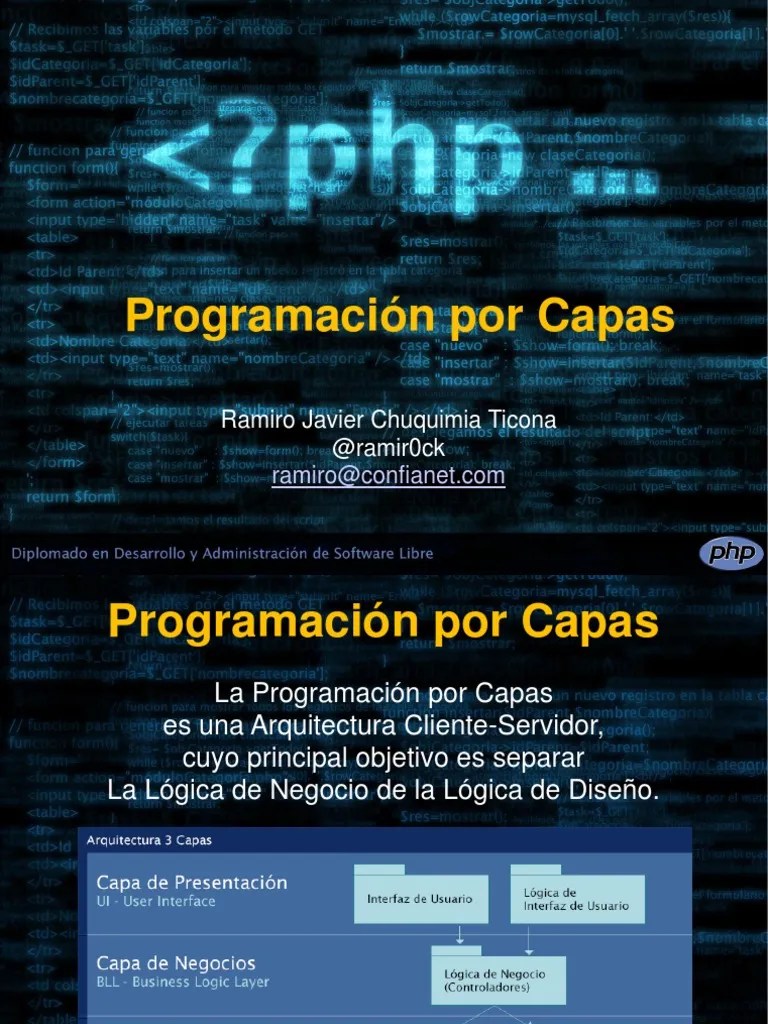 Programacion Por Capas PHP | PDF | Tecnología E Ingeniería