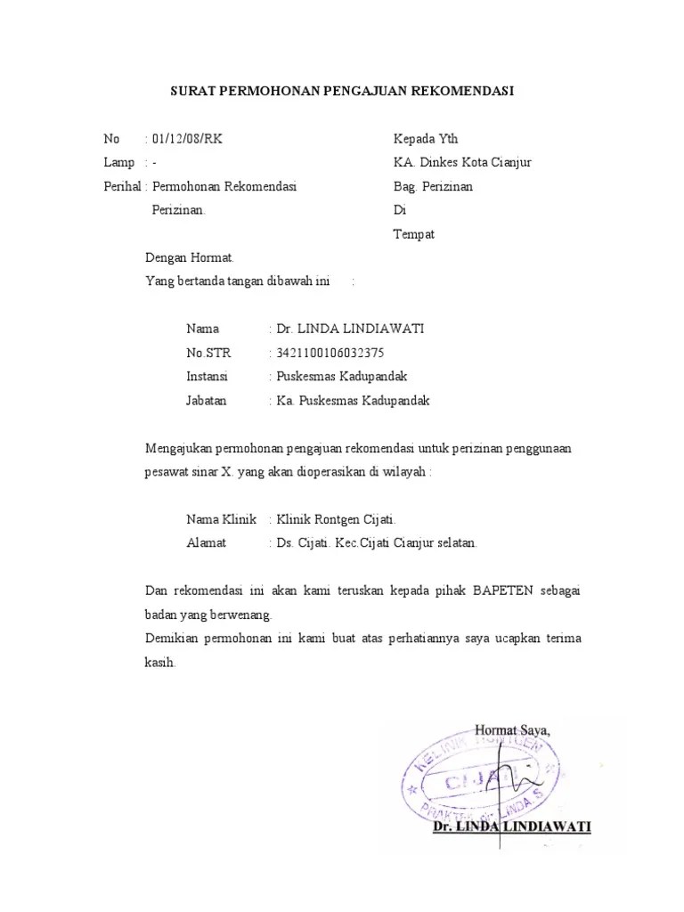 Contoh Surat Permohonan Rekomendasi Plat Kuning Nusagates 