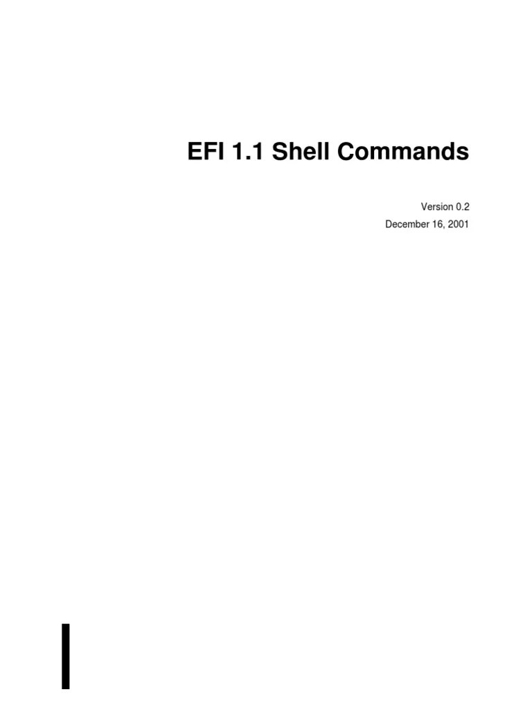 EFI Shell Commands | PDF | Command Line Interface | Parameter (Computer ...