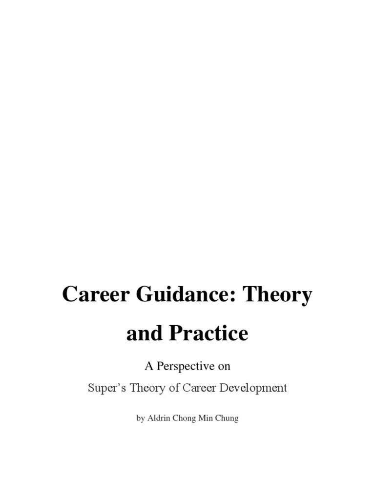 Career Guidance: Theory And Practice | PDF | Developmental Psychology ...
