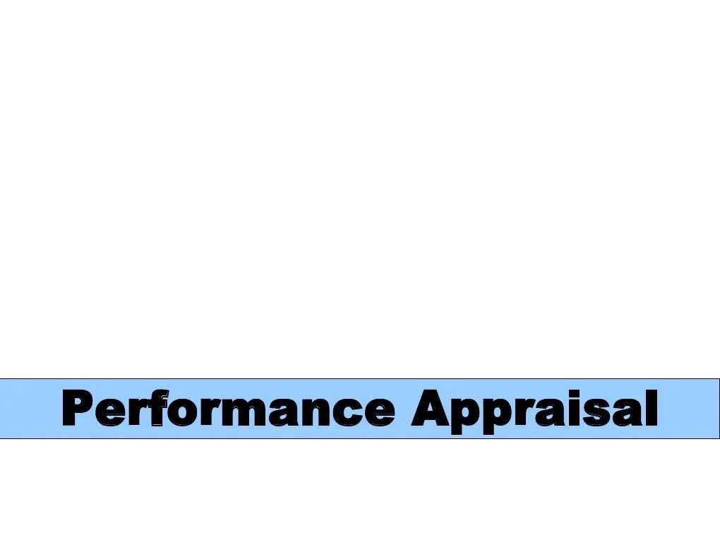 Chapter 7 (Performance Appraisal) | PDF | Performance Appraisal | Goal