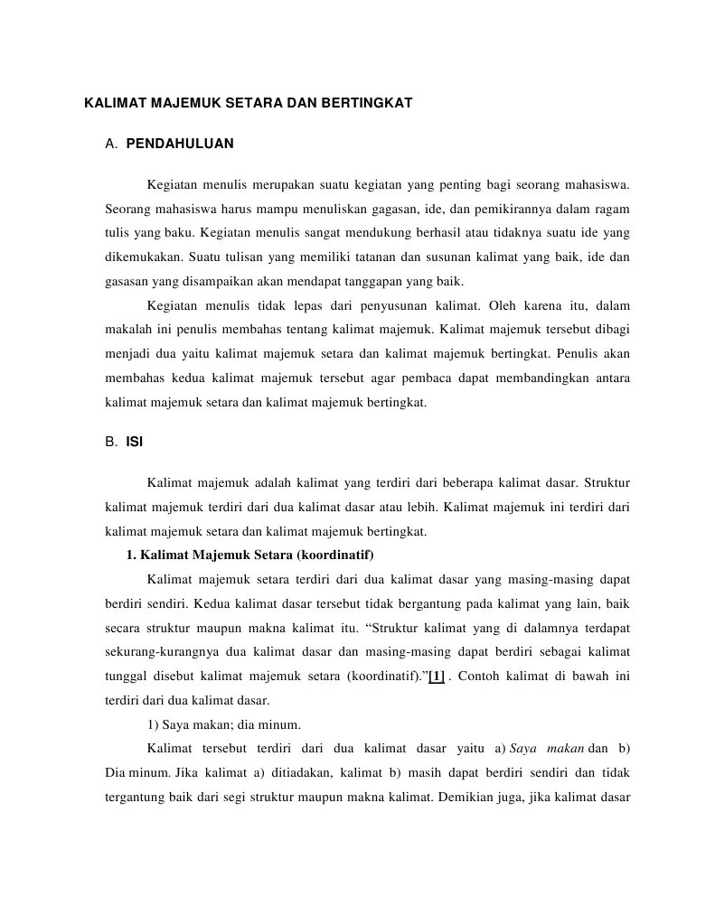 Makalah Kalimat Majemuk 