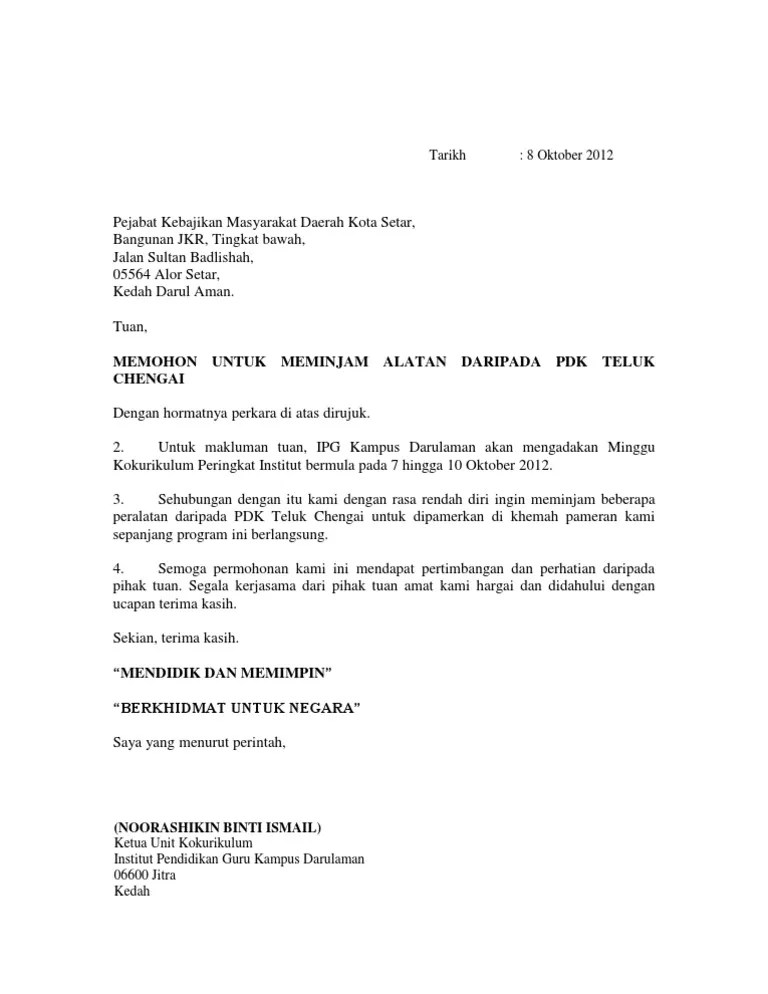 Surat Mohon Penaja T Shirt 2016 Pdf 