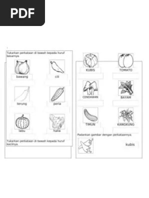 Pilih dan tuliskan nama sayur berpandukan gambar dan pilihan. Lembaran Kerja Sayur Sayuran Pdf