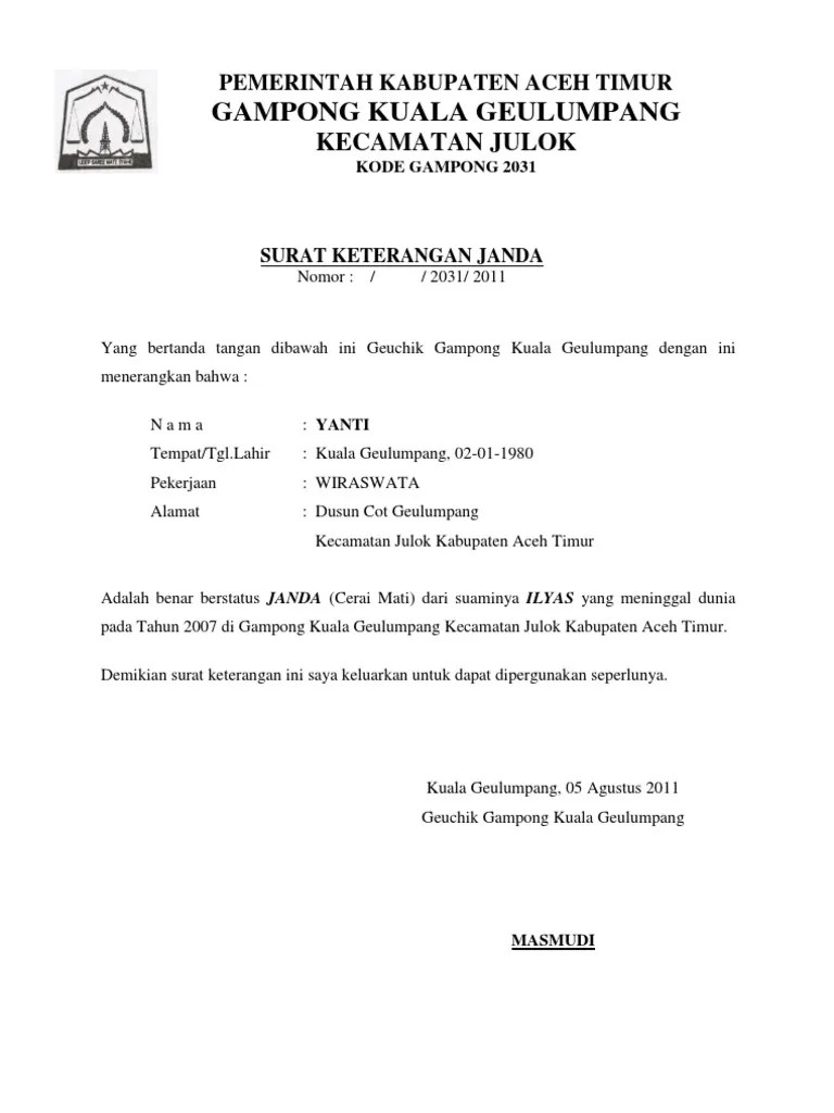 Hasil pembinaan i, ii, iii yang dilaksanakan oleh kepala sekolah pns yang bersangkutan;. Contoh Surat Keterangan Cerai Dari Kepala Sekolah