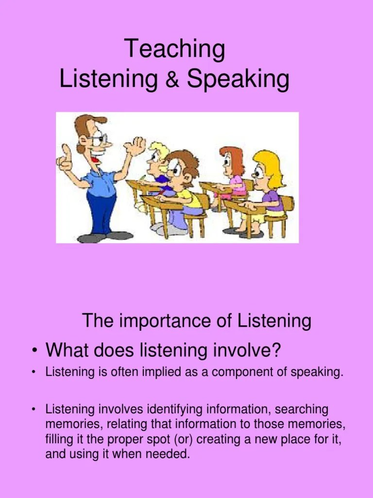 Teaching Listening Speaking | Speech | Conversation