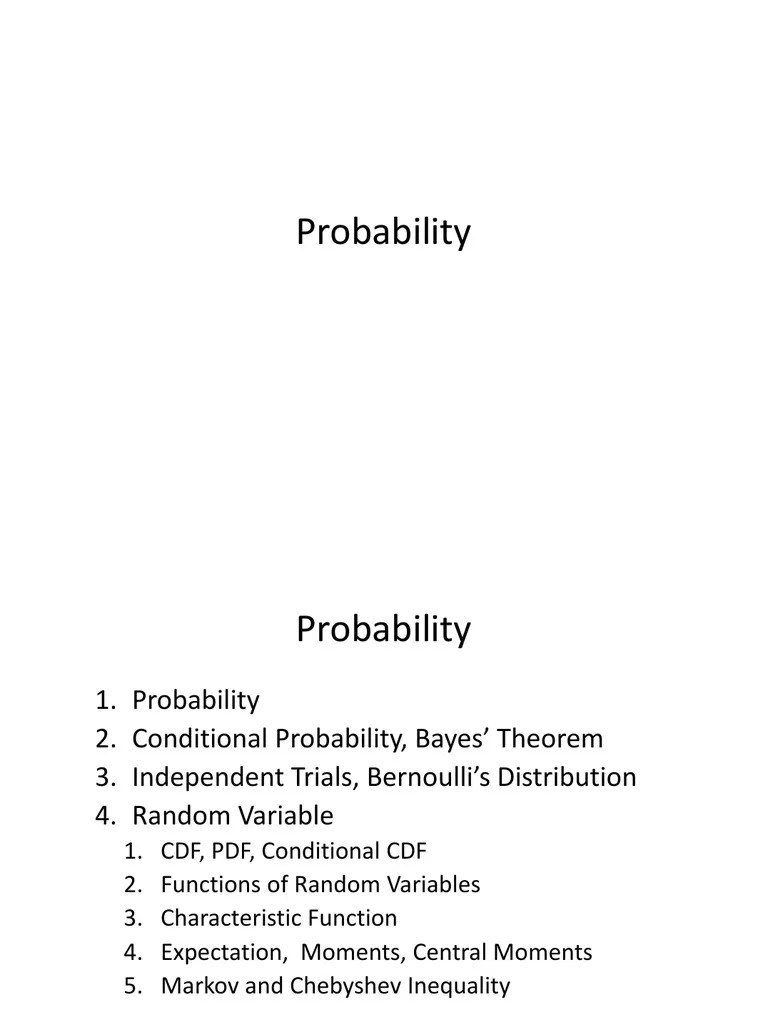 Advanced Probability Concepts | PDF | Probability Density Function ...