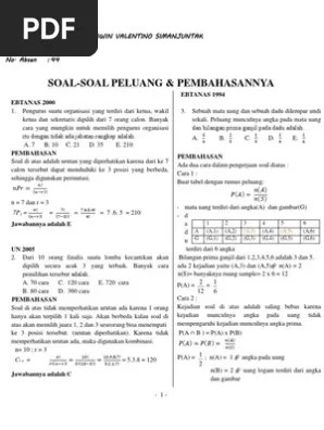 Lengkap, sistematis, dan kronologis 289. Contoh Soal Peluang Dadu Dan Jawabannya Contoh Soal Terbaru