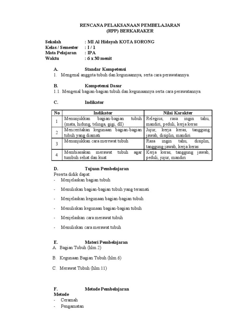 Gambar tersebut merupakan salah satu organ dari tubuh manusia yang terdapat di bagian kepala, yaitu …. Rpp Kelas 1 Semester 1 Dan 2 Pdf