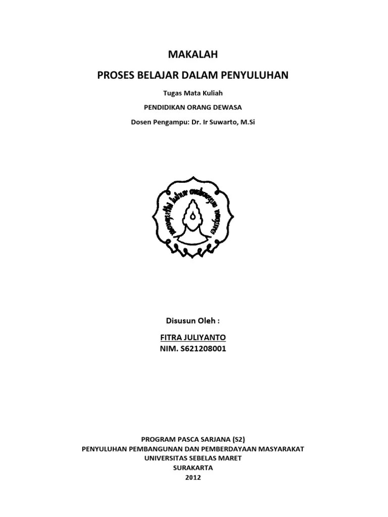 Proses Belajar Dalam Penyuluhan | PDF