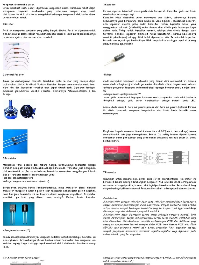 Komponen Elektronika Dasar