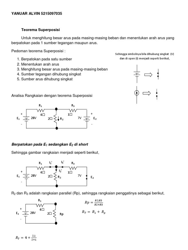 Teknik kelistrikan dan elektronika instrumentasi 71 a. Tugas Pet Superposisi Dan Pembahasan Pdf