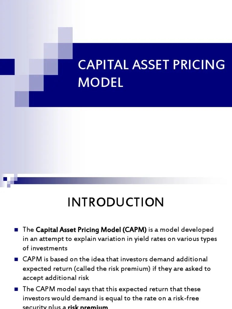 Capital Asset Pricing Model | PDF | Capital Asset Pricing Model ...
