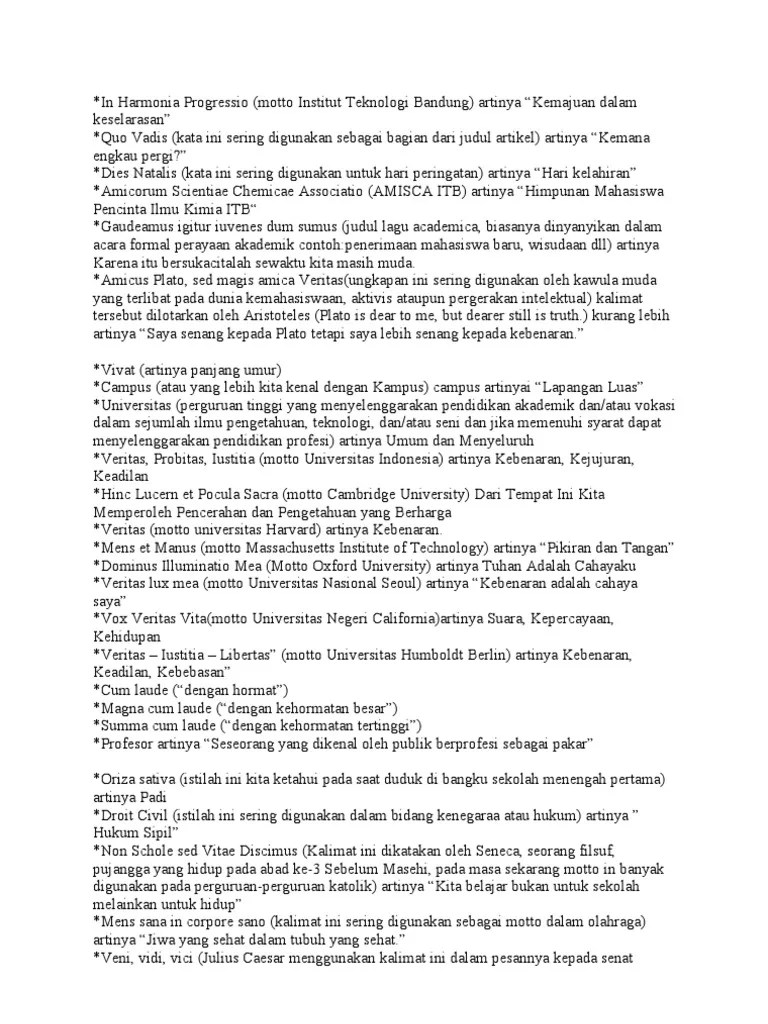 Kumpulan Istilah Latin | PDF