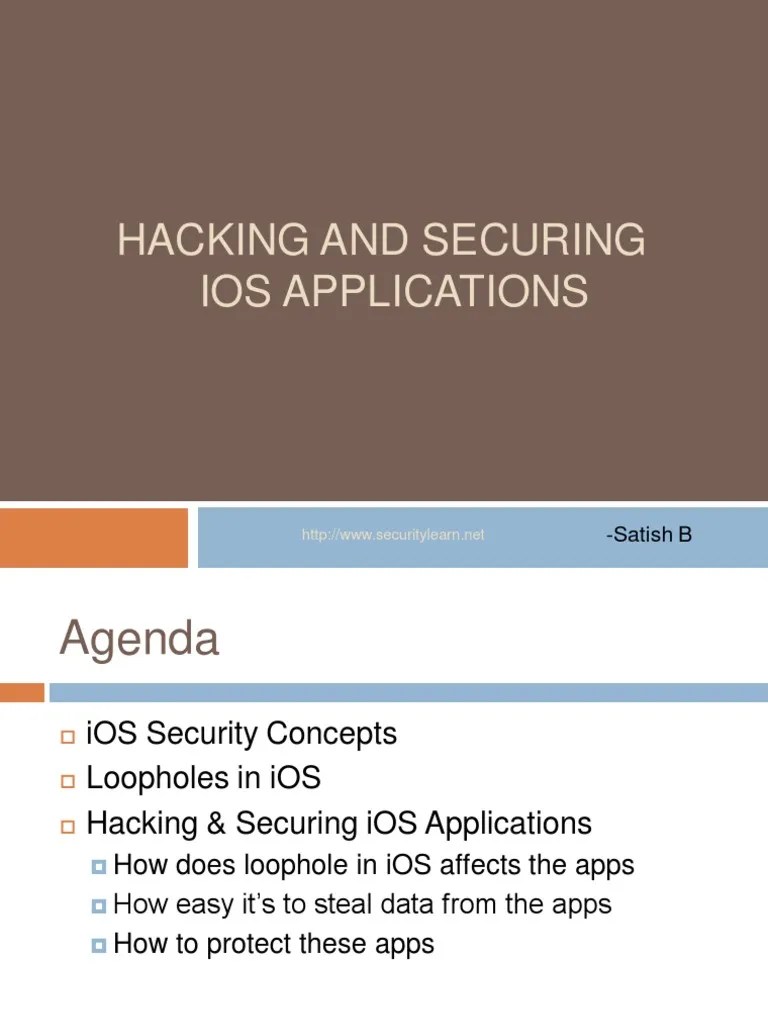 Hacking And Securing IOS Applications | PDF | Ios | Computer File
