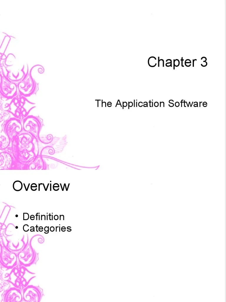 Chapter 3 Application Software | PDF | Software | Application Software