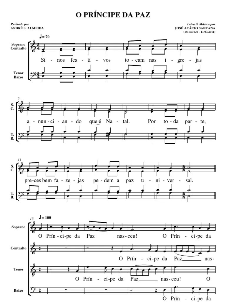 O PRÍNCIPE DA PAZ | PDF | Pitch (música) | Garganta Humana