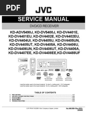 Kd Dv4404 Service Manual Sampling Signal Processing