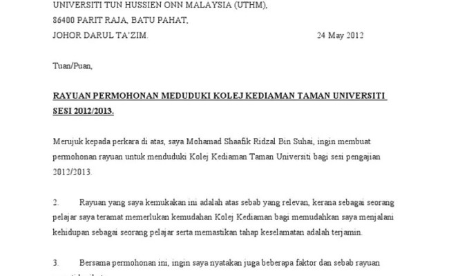 Contoh Surat Rasmi Permohonan Tanah Surat Box – Cuitan Dokter