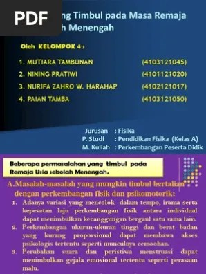 Begitu banyak tokoh dunia yang menjelaskan tentang pengertian dari istilah. Masalah Yang Timbul Pada Remaja Usia Sekolah Menengah Pdf