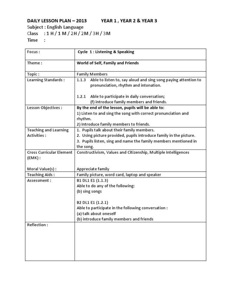 KSSR English Year 3 | PDF