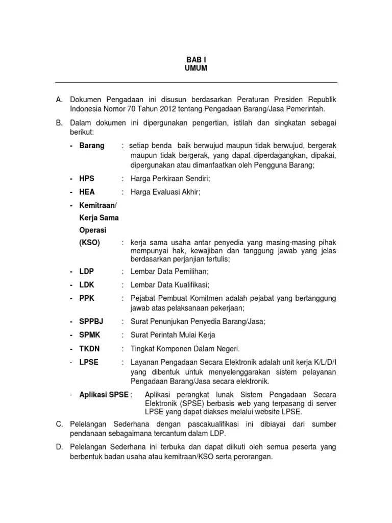 RKS Adm Pengadaan Obat, Bahan Dan Alat Kesehatan Habis Pakai T.A 2013 | PDF
