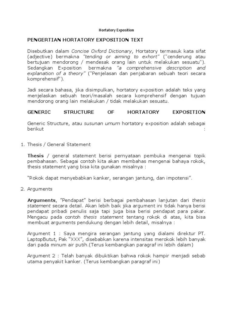 Soal dan jawaban teks reading (reading text) bahasa inggris contoh soal bahasa inggris beserta jawabannya tentang hortatory exposition . Hortatory Exposition Pdf Retorika Membaca Proses