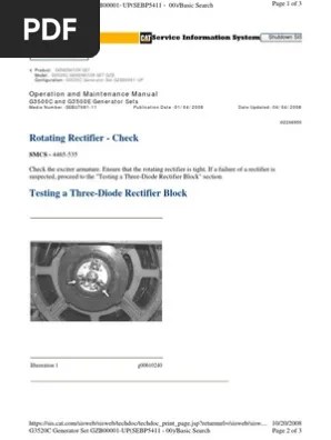 Rotating Rectifier And Varistor Check Rectifier Power