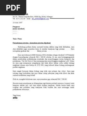 Contoh surat permohonan kenaikan gaji yang bagus kepada yth, manajer pt. Contoh Surat Permohonan Pdf