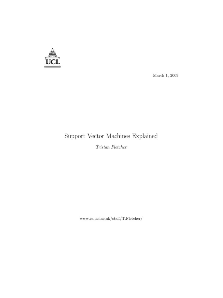 Support Vector Machines Explained | PDF
