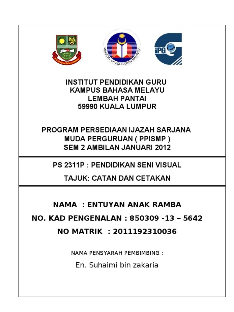 Muka depan dan isi kandungan. Muka Depan Psv Pdf