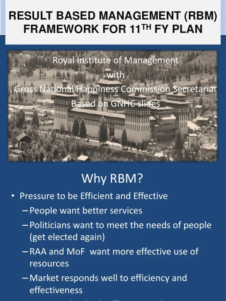 RBM FRAMEWORK FOR 11TH FY PLAN | PDF | Level Of Measurement | Qualitative Research