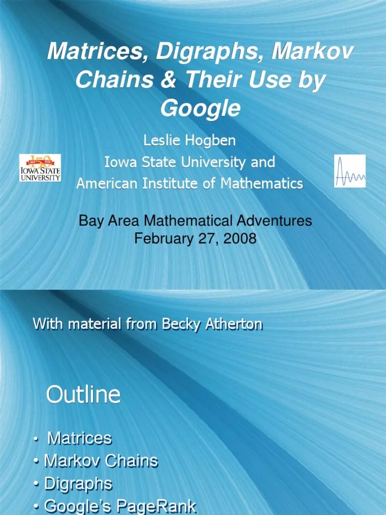 Markov Chains | PDF | Markov Chain | Matrix (Mathematics)