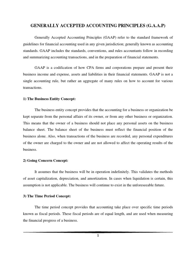 An Overview Of The Twelve Major Principles Of Generally Accepted ...