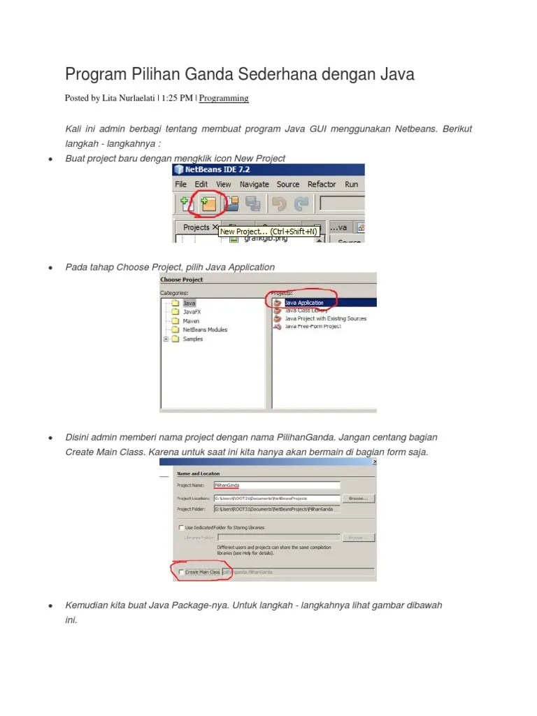 Berikan contoh pemakaian application programming interface atau api? Program Pilihan Ganda Sederhana Dengan Java Pdf