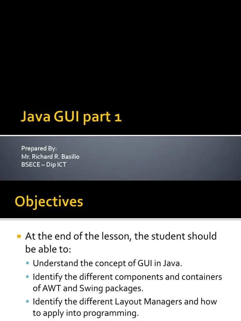 GUI | Download Free PDF | Graphical User Interfaces | Java (Programming ...