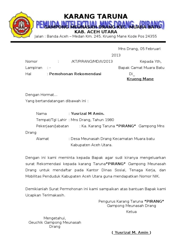 Great Contoh Kop Surat Anisasi Karang Taruna 89 Untuk Format Kop Surat Unik Post Contoh Kop Surat Anisasi Karang Taruna Gawe Cv 