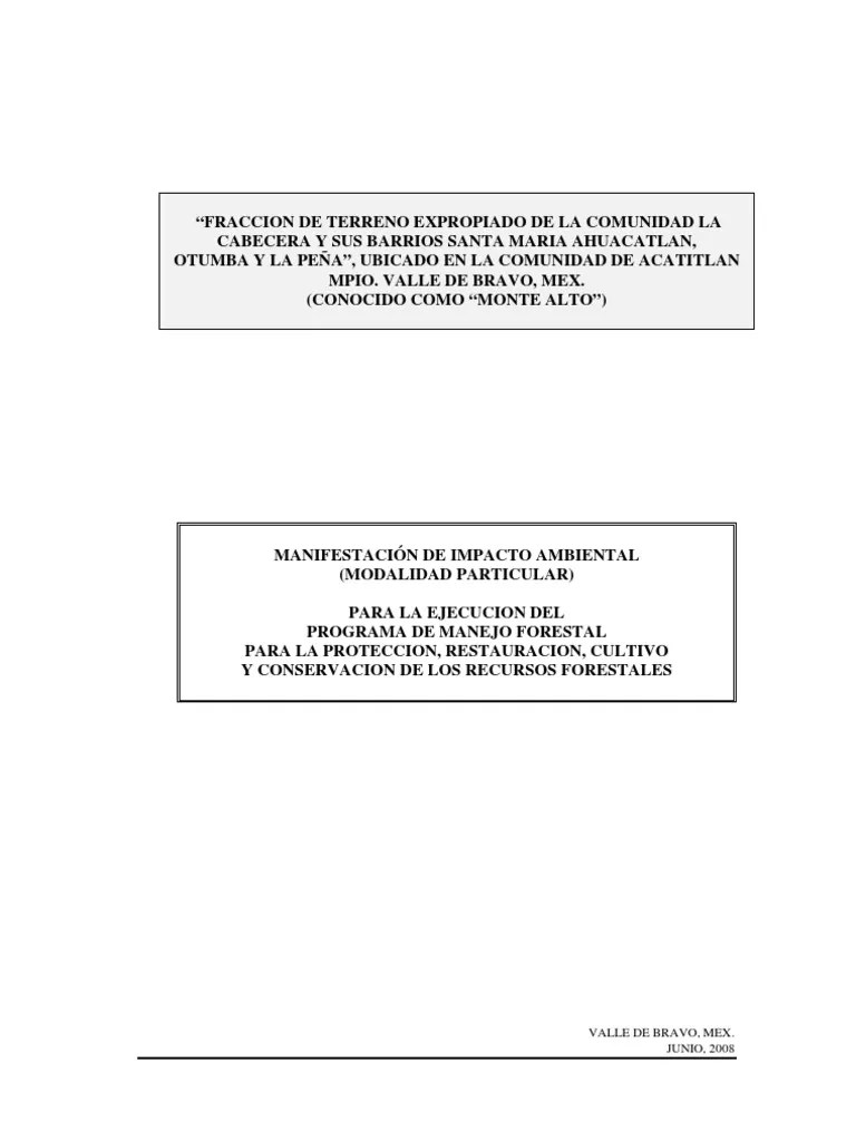 Manejo Forestal PDF | PDF | Los Bosques | Gestión De Bosques