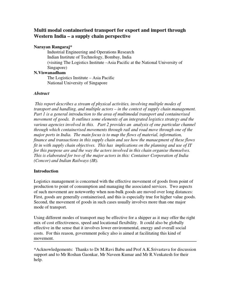 Container Ization | PDF | Containerization | Supply Chain Management