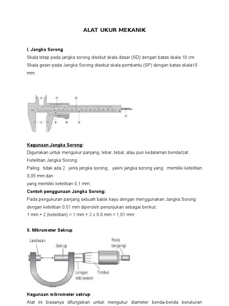 Alat Ukur Mekanik | PDF