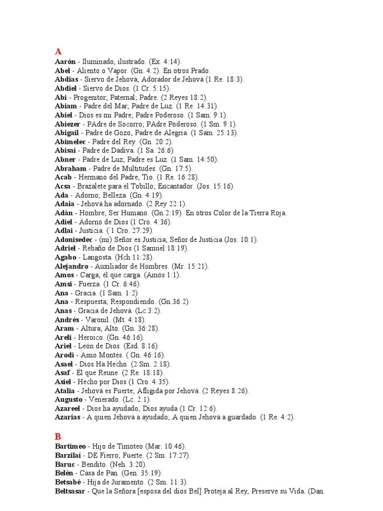 Los Nombres En La Biblia | PDF | Pueblo Bíblico | Cristianismo