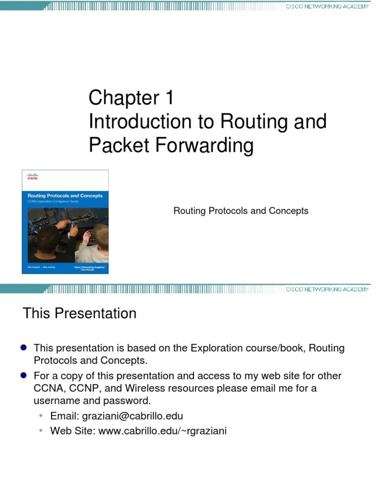 Introduction To Routing And Packet Forwarding | PDF | Router (Computing ...