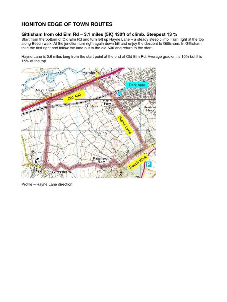 Honiton Walking Routes Guide PDF Engineering 1