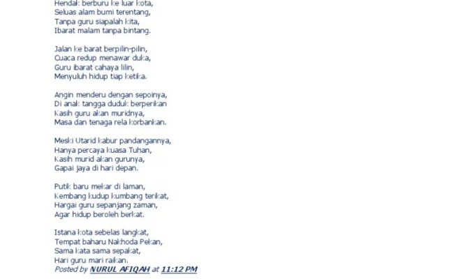 Ridha allah ada pada ridhanya. Cabaran Pantun Hari Guru 2020 Otosection