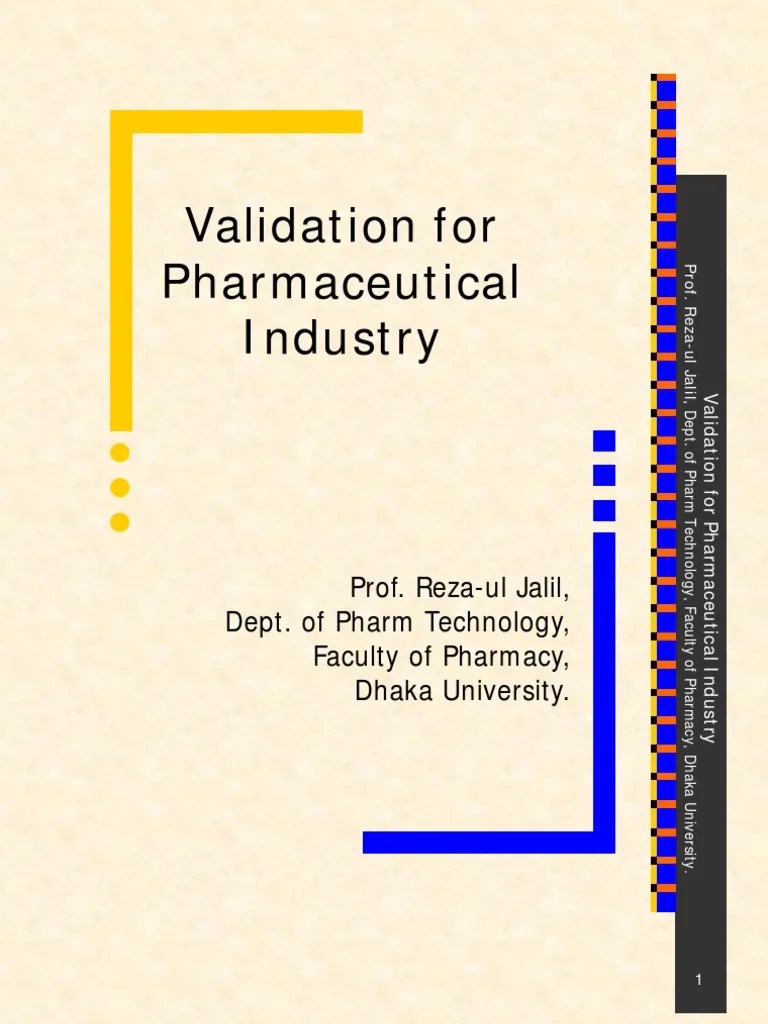 Validation For Pharmaceutical Industry PDF | PDF | Verification And Validation | Calibration