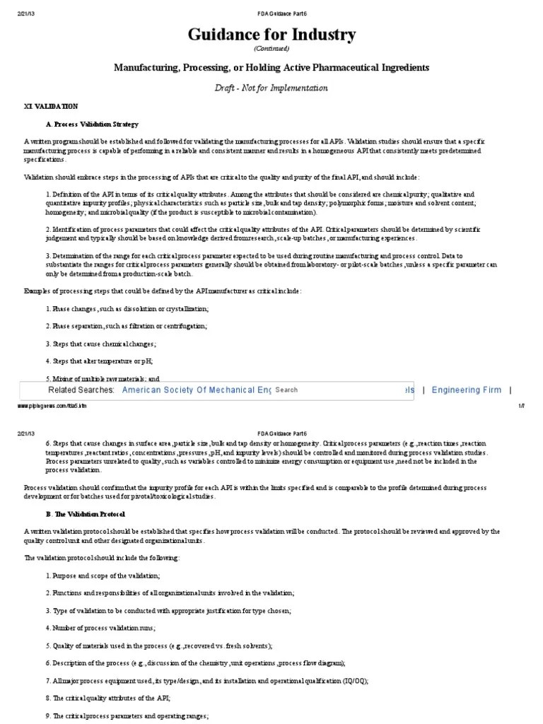 FDA Guidance Part 6 | PDF | Verification And Validation | Specification (Technical Standard)