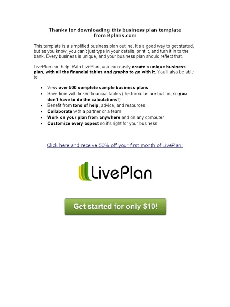 Business Plan Template Expense Euro