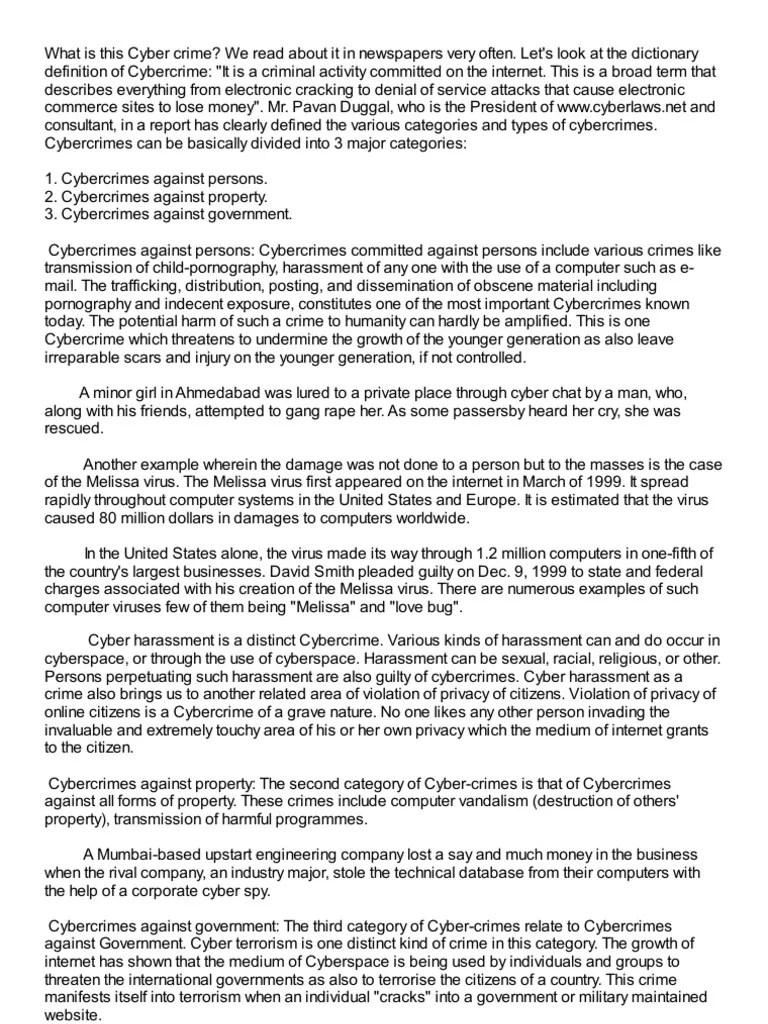 Cyber Crime | PDF | Cybercrime | Cyberspace