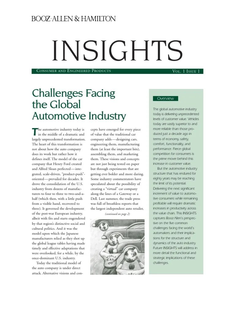 Challenges Facing The Global Automotive Industry | PDF | Car | Supply Chain